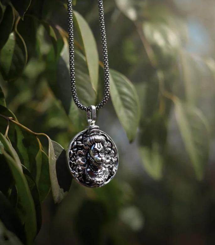 Hanuman Pendant Oxodaised Chain