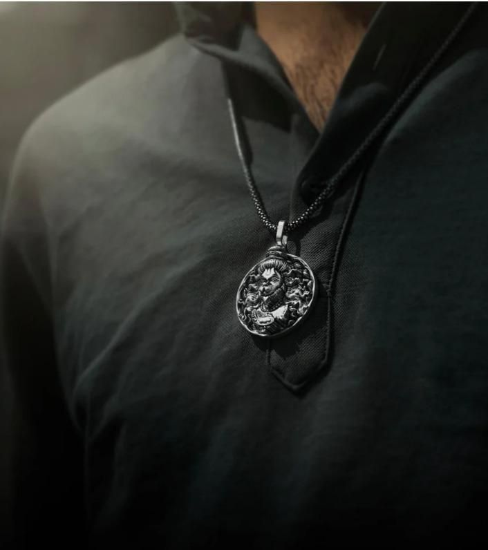 Hanuman Pendant Oxodaised Chain